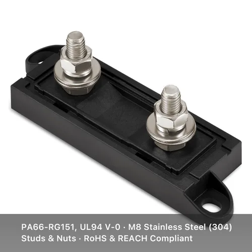Miniatura 2 de Portafusibles Chatovalo ANM con fusible de 300 A, mejora ANM/Mega sobre ANL para inversor de alta potencia y bloque de distribución