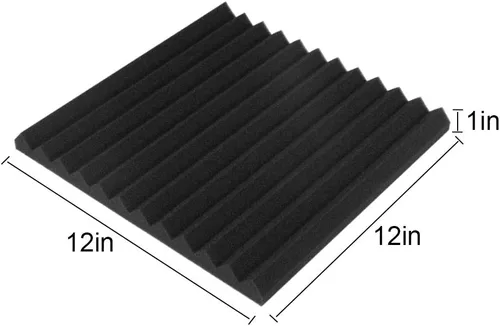 Miniatura 3 de Burdurry Paquete de 50 paneles acústicos insonorizados de espuma de estudio para paredes, paneles de absorción de sonido, paneles de aislamiento