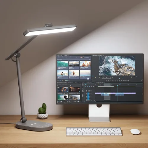 Miniatura 10 de Honeywell Lámpara de escritorio para oficina en casa, H4 Sunturalux Luz de escritorio LED para cuidado de los ojos, lámpara de escritorio regulable