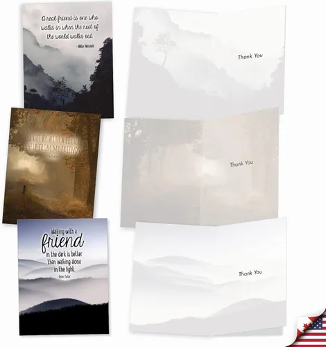 Miniatura 4 de The Best Card Company - Tarjetas de agradecimiento y gratitud (caja de 10), tarjetas de notas para todas las ocasiones, juego de papelería de 4 x