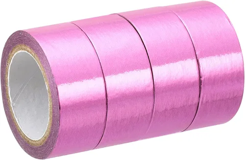 Miniatura 11 de PATIKIL Cinta adhesiva metálica Washi de 0.591 in x 16.4 ft, 4 unidades de papel de arte para espejo, autoadhesivas, para bricolaje, manualidades