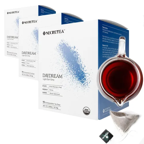 Miniatura 25 de Té suelto Pu-erh de cacao orgánico I POWERFUL Detox Immune I Heart & Digestion Support, paquete a granel de 12 oz Por T SECRETEA, Treasure Box