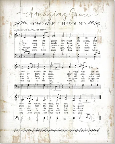 Miniatura 4 de Amazing Grace - Cartel de pared de madera rústica (12 x 15 pulgadas)