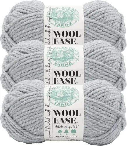 Miniatura 94 de Lion Brand Yarn - Ovillo de lana Wool-Ease Thick & Quick color fuerza aérea
