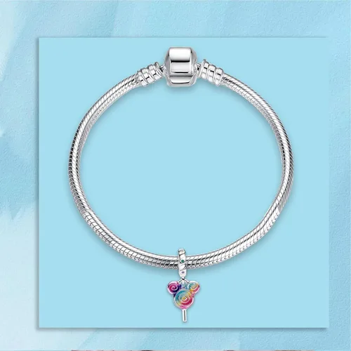 Miniatura 150 de Dijes de plata de ley 925 de dibujos animados de pato, ratón, oso, elefante, dragón chino, cuentas colgantes para pulseras y collares, joyería