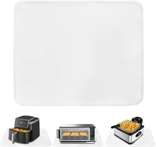 Miniatura 15 de Alfombrilla resistente al calor para freidora de aire, freidora profunda, horno, almohadillas calientes negras de 12 x 14 pulgadas para protector