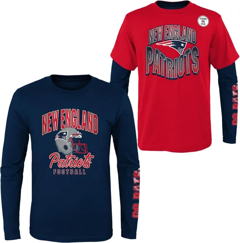 Miniatura 29 de NFL Conjunto de 3 Camisetas y Camisas de Manga Larga para Niños y Jóvenes 8-20, Colores del Equipo del Día del Juego