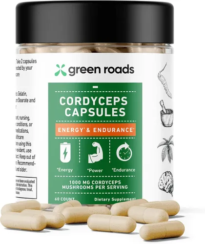 Miniatura 3 de Green Roads Cordyceps Energy & Endurance - Cápsulas de hongos (60 unidades)