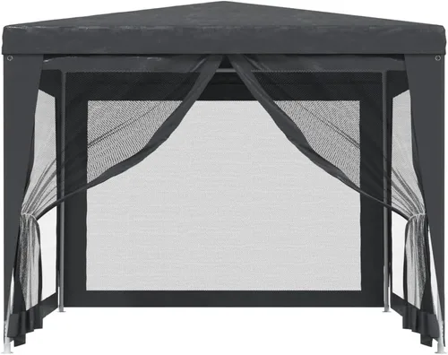 Miniatura 5 de vidaXL Gazebo, Tienda de campaña con 4 paredes laterales de malla, toldo de refugio para eventos de fiesta al aire libre, pabellón de glorieta