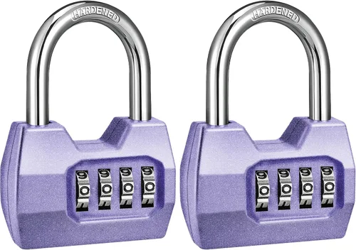 Miniatura 34 de 1 Paquete disecu Candado de Combinación de 4 Dígitos, Impermeable para Exteriores, para Casillero de Gimnasio Escolar, Cerca, Portón, Cobertizo, Rosa
