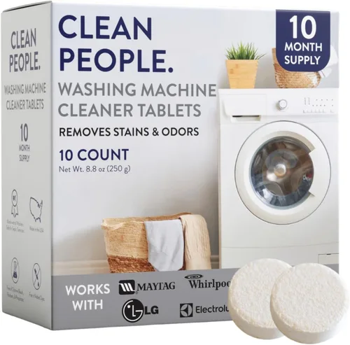 Miniatura 8 de THE CLEAN PEOPLE Limpiador de lavadora – Pastillas limpiadoras para lavadora para eliminar el olor, la suciedad y la acumulación de incrustaciones