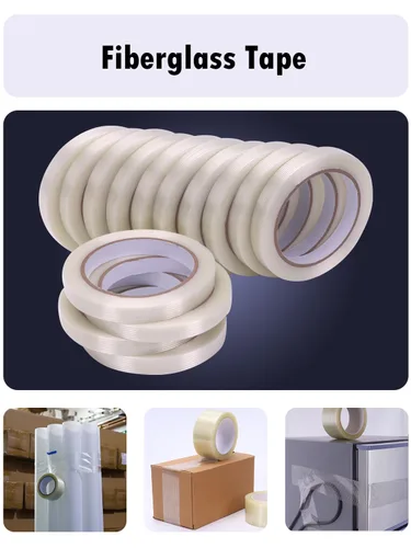 Miniatura 6 de Cinta de fleje de filamento mono de 1/2 pulgada, cinta de filamento reforzada resistente, embalaje reforzado de fibra de vidrio transparente