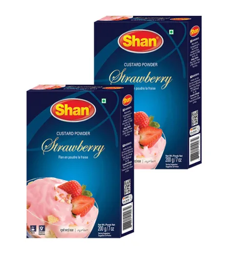 Miniatura 85 de Shan Polvo de crema de mango, 7.05 oz, postre esencial para cualquier ocasión, apto para vegetarianos, bolsa hermética en una caja (paquete de 3)