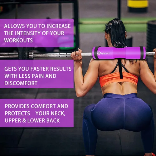Miniatura 3 de NEALFIT Almohadilla para Barra de Pesos para Sentadillas—Almohadilla para Barra de Pesos—Ideal para Levantamiento de Pesas, Estocadas y Empujes