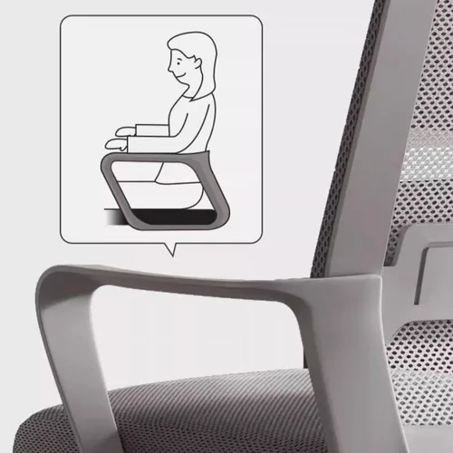Miniatura 7 de Silla de escritorio de oficina para computadora, silla ergonómica de malla para juegos, silla de respaldo medio con cómodo soporte lumbar, altura