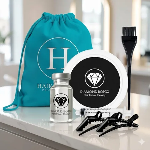 Miniatura 2 de Hair Bar NYC DIY Diamond B0T0X - Kit de tratamiento capilar para el hogar, hidratación profunda y reparación de puntas abiertas, reduce
