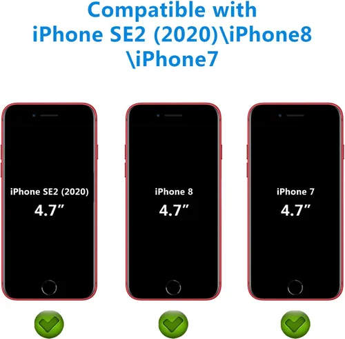 Miniatura 2 de CellEver Funda transparente de cuerpo completo para iPhone SE 2020 iPhone 7/8, protección resistente con parachoques de TPU antideslizante