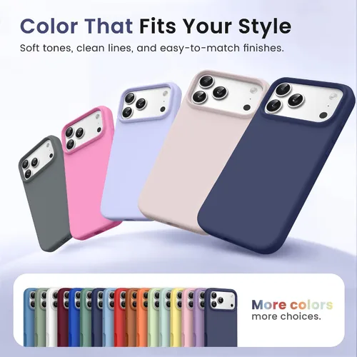 Miniatura 255 de GONEZ Funda de silicona para iPhone 15 Pro Max, compatible con Magsafe, protector de cámara + protector de pantalla, forro de microfibra suave