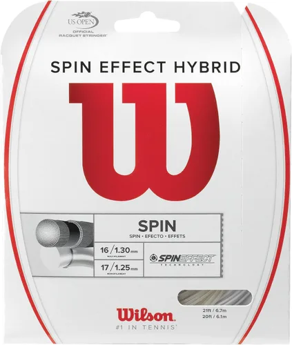 Wilson Spin Effect - Cuerda de tenis híbrida, color blanco