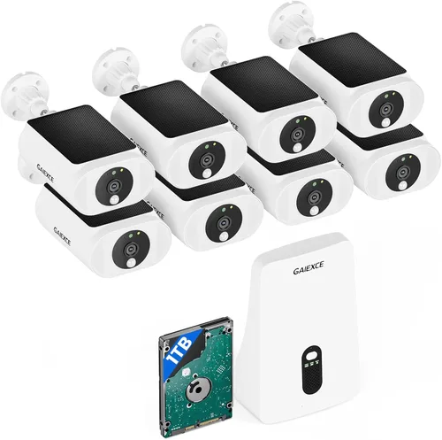 Miniatura 9 de Cámaras de seguridad solares inalámbricas para exteriores, kit de 2 cámaras expansible a 10H, cámaras sin suscripción para sistema de seguridad