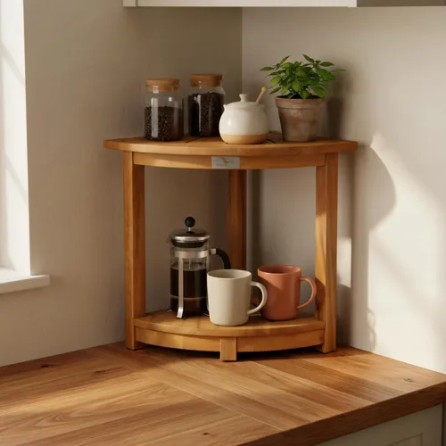 Miniatura 8 de VICTORY RELAX Estante esquinero de madera de acacia para ducha interior, banco de ducha impermeable y reposapiés para afeitarse las piernas, asiento