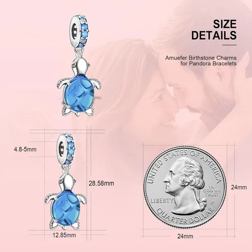 Miniatura 14 de Amufer S925 Charms for Women, compatible with Pandora Bracelets and Necklaces, Jewelry Gift
