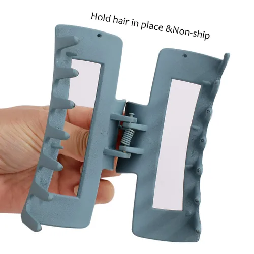 Miniatura 6 de Canitor 4 pinzas para el cabello, agarre fuerte, diseño francés mate, pinzas antideslizantes para cabello grueso y mujeres