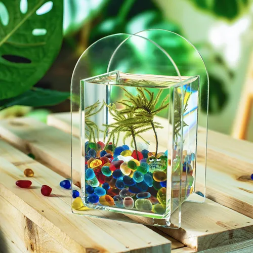 Miniatura 5 de Piedras de vidrio marino de 6 a 0.354 in – Vidrio esmerilado irregular para rellenos de jarrones, grava de acuario y arte de resina Piedras