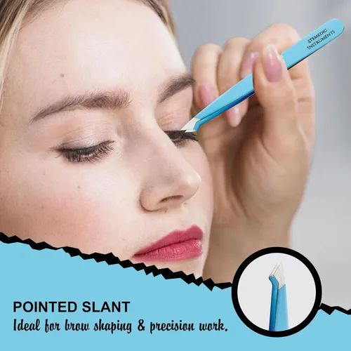 Miniatura 7 de Juego de pinzas para cejas, pinzas multicolor profesionales para mujeres y hombres, juego de pinzas de alta precisión para vello facial, arreglo