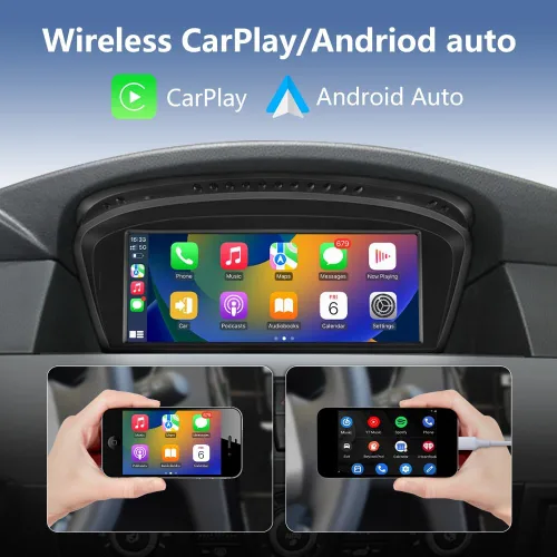 Miniatura 2 de Junsun Radio de coche estéreo Android para BMW Serie 3 5 E60 E90 E93 8.8 pulgadas actualización de pantalla con Carplay Android Auto 2009-2012 CIC