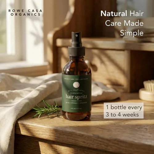 Miniatura 6 de Rowe Casa Organics Spritz reparador natural para el cabello con hamamelis y aceites esenciales terapéuticos, voluminizador de cabello hecho a mano