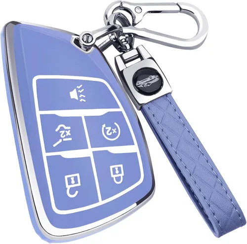 Miniatura 14 de XIYANG TRADE Funda para llavero Chevy con llavero, carcasa de TPU compatible con Chevy Traverse Equinox GMC Silverado Sierra Tahoe Suburban Yukon