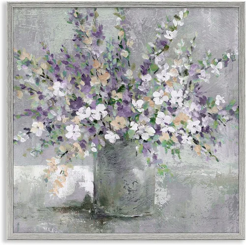 Miniatura 29 de Stupell Industries 'Country Jug Varied Flower Arrangement', Framed Giclee Art, White, 17 x 17 Inches, Easy to Hang and Sturdy, Made in USA, by Carol