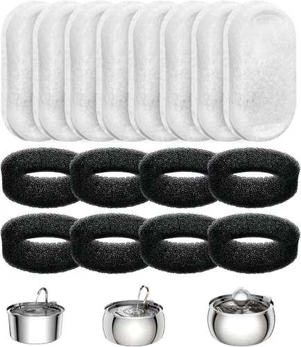 Miniatura 2 de Filtros de repuesto para fuente de agua para gatos oficiales de tomxcute – Paquete de 16 filtros de fuente de gato para fuente de agua para mascotas