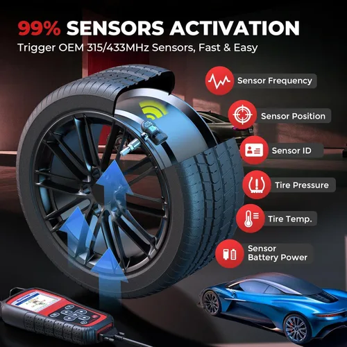 Miniatura 5 de Autel MaxiTPMS TS508WF TPMS Herramienta de programación, WiFi 2026 Ver. de TS508 TS501 Pro TS408S, sensores TPMS Program Autel (315/433MHz), TPMS