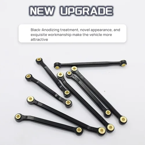 Miniatura 6 de Enlaces de chasis de alta liquidación Enlaces de suspensión Enlaces de aluminio CNC Set para TRX4M 1/18 piezas de actualización (negro)