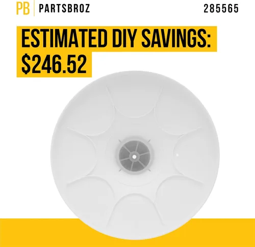 Miniatura 4 de PartsBroz 285565 - Conjunto de agitador compatible con lavadora Whirlpool Roper Maytag Estate - Reemplaza AP3094459 WP3951744 3951744 3348117