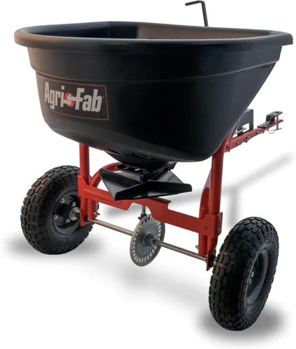 Agri-Fab, esparcidor de semillas tipo remolque, 110 lb Capacidad, Negro