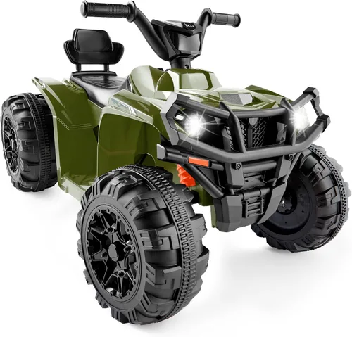 Best Choice Products ATV eléctrico de 12 V para niños, juguete de 4 ruedas con audio Bluetooth, velocidad máxima de 2.4 mph, neumáticos con pisadas,