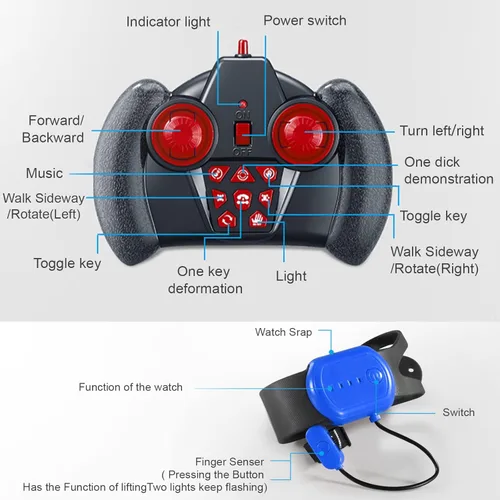 Miniatura 9 de Fosgoit Auto de acrobacias RC con detección de gestos, juguetes para niños y niñas de 6 a 12 años de edad, auto de control remoto 4WD, rotación