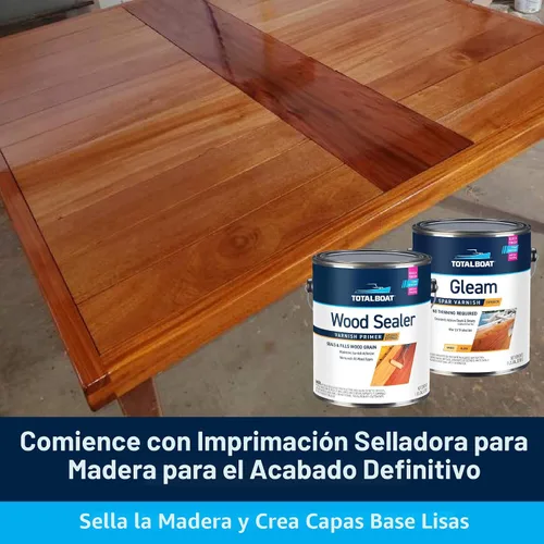 Miniatura 8 de TotalBoat Gleam Marine Spar - Barniz brillante y satinado para madera, barcos y muebles de exterior (brillo, dos pintas)