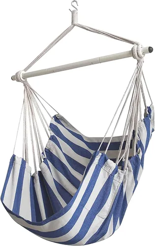 Miniatura 3 de ADVOKAIR Hamaca - Silla colgante grande, suave, cómoda, duradera, 2 asientos incluidos