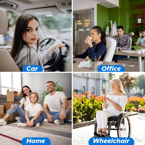 Miniatura 3 de EcoNour Cojín de asiento de gel para sentarse prolongadamente – Azul Cojín de gel de panal de doble capa para silla de oficina, coche y silla