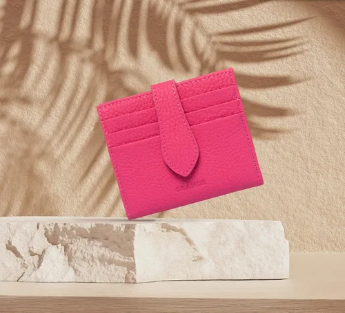 Miniatura 46 de Grande -3803 Cartera unisex, Azul (Iced Blue), Cartera delgada de cuero con cierre a presión pequeño