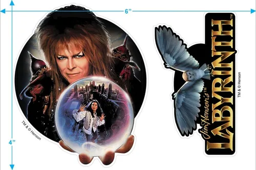 Miniatura 3 de Popfunk Camiseta y calcomanías clásicas de la película Labyrinth David Bowie Goblin King, Blanco sucio
