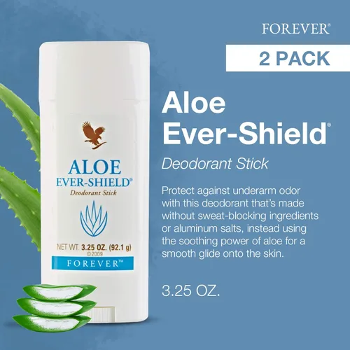 Miniatura 2 de Forever Living Aloe Ever-Shield - Desodorante sin aluminio con aloe calmante para pieles sensibles, barra de 3.25 onzas (paquete de 2)