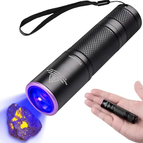 Miniatura 9 de Linterna UV TactEagle, linterna de luz negra de 365 nm mini, luz UV potente para detección de orina de mascotas, curado de resina, roca, seguimiento