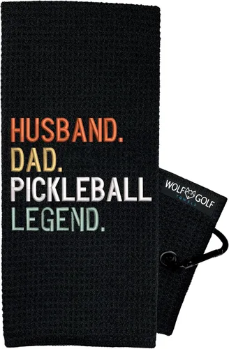 Miniatura 7 de Wolf Golf Towels Toalla de pickleball - Tengo un problema de dinking - Regalo - Divertido bordado - Regalo de jubilación de equipo, problema