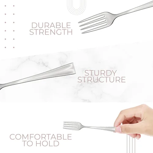 Miniatura 4 de Exquisite Mini tenedores de plástico 100CT cubiertos de alta calidad plata aspecto similar a plástico resistente degustación postre tenedores