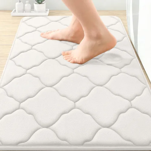 Miniatura 345 de OLANLY Alfombra de Baño de Espuma Viscoelástica de 24 x 16 pulgadas, Ultra Suave y Absorbente, Alfombras de Baño Antideslizantes, Cómodas, Lavables